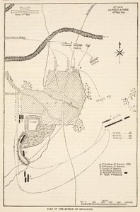 Sholaporeへの攻撃の計画、ジェームズ・グラントによるCassells Illustrated History of Indiaのイラスト、パブ。 1879