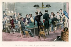 1843年クロックフォードクラブでプレイ。ドーシーがメインを呼ぶカウント 作： English School