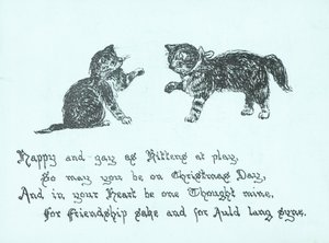 遊び心のある子猫、クリスマスカード 作： English School