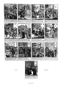 1710年のヘンリーサシェベレル（c.1674-1724）の弾劾を描いたトランプ、ダイヤモンドスーツ 作： English School