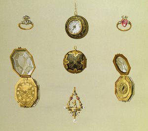 ポケットウォッチ、1890年に出版された「The Royal House of Stuart」のプレート XVIII 作： English School