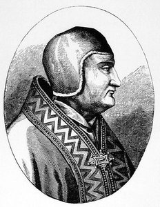 教皇クレメンス4世（c.1195-1268）中世の科学および文学とルネサンスのイラスト、1878年、ポールラクロワによって書かれ、彫刻された 作： English School