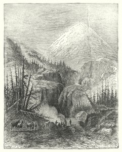 ポポカタペトル（煙る山）（版画 作： English School