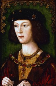 「イングランド王ヘンリー 8 世の肖像 (1491-1547)」 1513 年頃のイングリッシュ スクールの絵画 デンバー美術館 作： English School