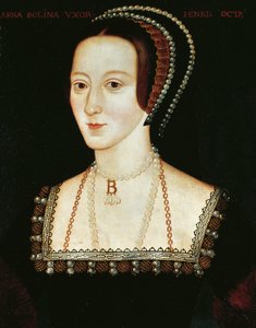 アン・ブーリンの肖像」 1533-36年頃 （パネルに油彩 作： English School