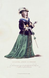 スウェーデンのクリスティーナ女王の肖像（1626-1689） 作： English School