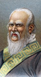 孔子の肖像（紀元前551～479年） - 孔子（または孔府子または孔子）（紀元前551～479年） - シリーズ「人のリーダー」より - クロモリトグラフ - イギリス派、20世紀 - 。