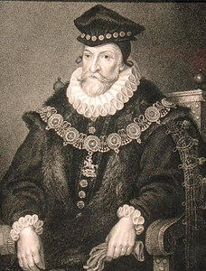 エドワード・クリントン（1512-84）の肖像（「ロッジの英国肖像画」より 作： English School