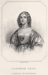 エリザベスセシルの肖像、デボンシャー伯爵夫人、1835年 作： English School