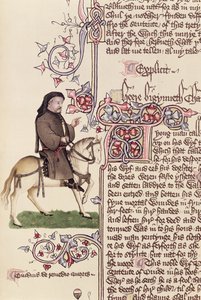 ジェフリーチョーサー（c.1342-1400）によるカンタベリー物語からのジェフリーチョーサー（c.1342-1400）の肖像画
