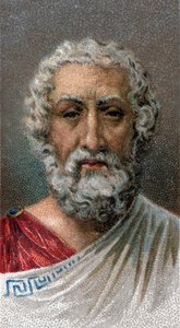 ホーメールの肖像（紀元前9～8世紀） - ギリシャの詩人 - ホーメールの肖像（紀元前9世紀） ギリシャの詩人 - シリーズ「人間の指導者たち」より - クロモリトグラフ - イギリス派、20世紀 - 。 作： English School