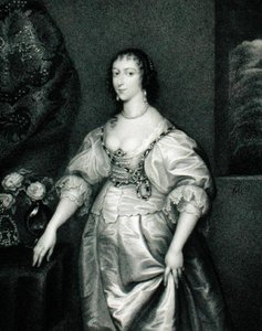 ヘンリエッタ・マリア（1609-69）の肖像（「ロッジの英国肖像画」より
