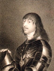 ジェームズ・スタンレー（1607-51）の肖像（「ロッジの英国肖像画」より 作： English School