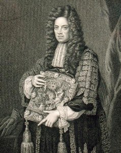 イヴシャム男爵ジョン・ソマーズ（1651-1716）の肖像（「ロッジの英国肖像画」より 作： English School