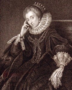ルーシー・ハリントン（ベッドフォード伯爵夫人）の肖像（1581-1627年頃）「ロッジの英国肖像画」より