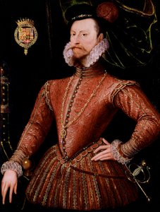 レスター伯爵ロバート・ダドリー（1532-1588）の肖像 エリザベート・アイアの愛人 無名のイギリス派の絵画。16世紀日 1,08x0,82 m ロンドン、ナショナル・ポートレート・ギャラリー
