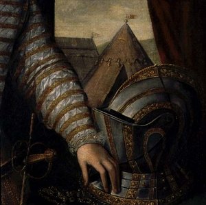 レスター伯爵ロバート・ダドリー卿の肖像 (1532-88年頃) 16世紀 油彩・キャンバス (詳細) 作： English School