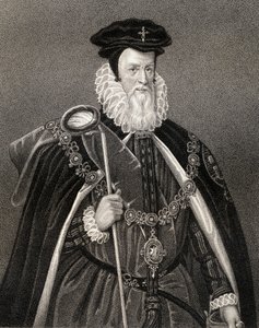 ウィリアム・セシルの肖像（1520-98） &39;ロッジのイギリスの肖像画&39;からのバーリー卿、1823年（リソ） 作： English School