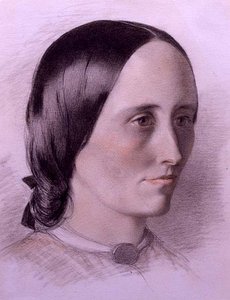 女性の肖像」1840年頃（紙にカラーチョーク 作： English School