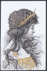 少女の肖像画 作： English School
