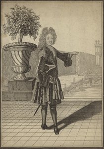 17世紀の服を着た男の肖像 作： English School