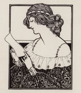 手紙を読む女性の肖像 (リソ) 作： English School