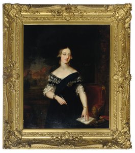 若いビクトリア女王の肖像画 作： English School