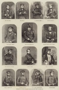 ジョン・フランクリン船長と彼の乗組員の肖像画 作： English School