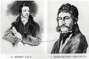 ヘンリーソルト（1780〜1827）とバーナーディーノドロヴェッティ（1776-1852）の肖像 作： English School