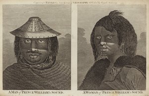 ウィリアムズサウンド王子の男女の肖像画 作： English School