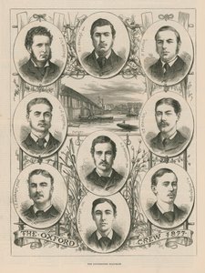 1877年のオックスフォード乗組員の肖像画 作： English School