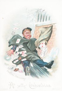 郵便配達、クリスマスカード 作： English School