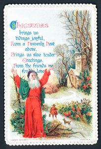 教会の外の説教者、クリスマスカード 作： English School