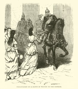 1871年3月の皇帝への勝利の冠の贈呈 作： English School