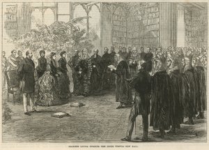 内側の寺院の新しいホールを開くルイザ王女 作： English School