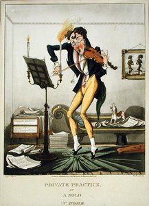 ヘンリー・パイアル（1795-1833）が彫った「Private Practice or A Solo at Home」は、トーマス・マクレーン社（ロンドン）から出版されました。 作： English School