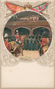 1901年1月24日、セントジェームズ宮殿でエドワード7世王を宣言 作： English School