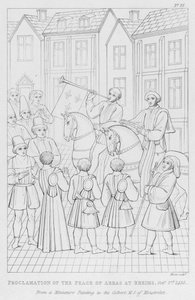 1435年10月2日、ランスでのアラスの平和の宣言（エングレーヴィング 作： English School