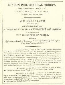 コールリッジのプログラム1808年の講義 作： English School