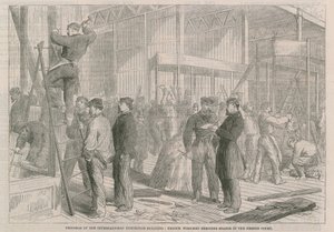 国際展示棟の進展;フランスの法廷に立っているフランスの労働者 作： English School