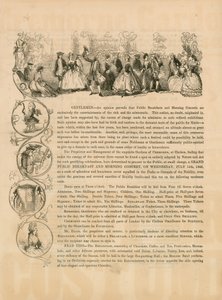 1846年7月15日の大規模な朝食と朝のコンサートの宣伝チラシ 作： English School