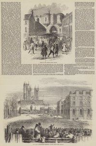 リンカーンでの保護主義者の会合（版画 作： English School