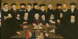 プロテスタントの改革派、1654年頃（パネルに油彩） 作： English School