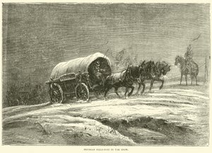 雪の中でプロイセンフィールドポスト、1870年10月 作： English School
