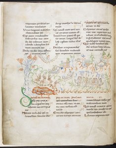 ハーレー詩篇より詩篇6（ハーレーMS 603 f.3v 作： English School