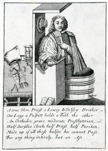説教壇の風刺、1689 作： English School