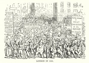 パンチの漫画。1851年のロンドン（版画