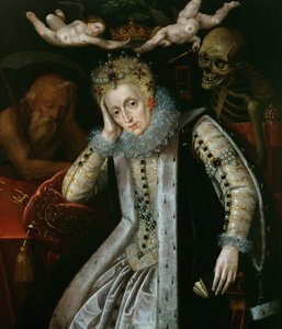 エリザベス1世（1538〜1603年）の老後、1610年頃 作： English School