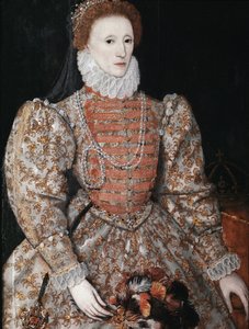クイーン・エリザベス1世 1575年頃 （油彩・パネル 作： English School