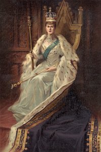 国王ジョージ5世の妃メアリー、「The Illustrated London News」より（印刷物）